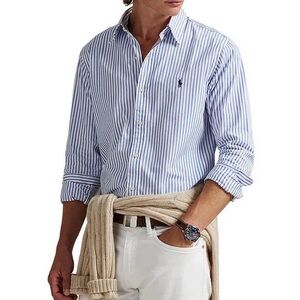 RALPH LAUREN Blue Striped Men's Shirt